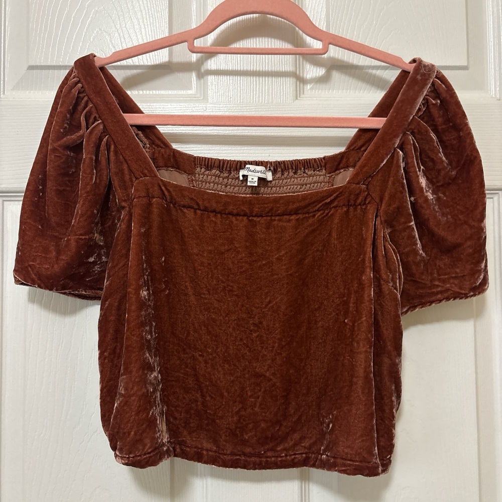 Madewell Velvet Brown Blouse